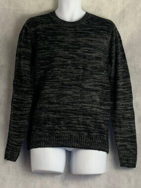 And Now This Men's Regular-Fit Marled Brushed Pullover Sweater, Black, Small